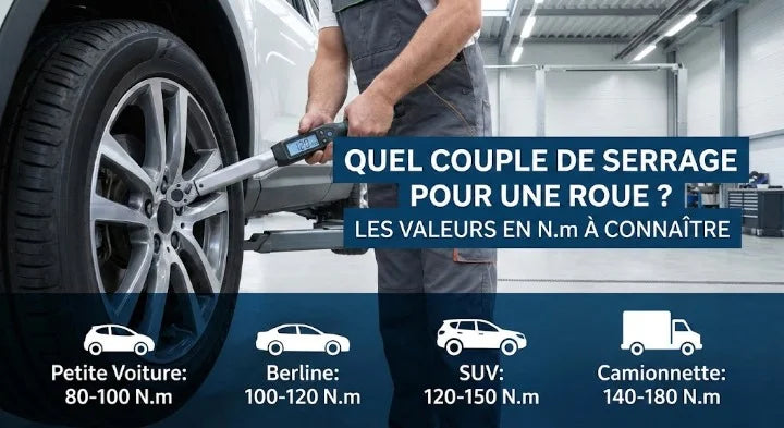 Quel couple de serrage pour une roue ? Les valeurs en N.m à connaître