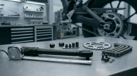 Comment serrer une couronne moto après pose d'une chaîne neuve ?