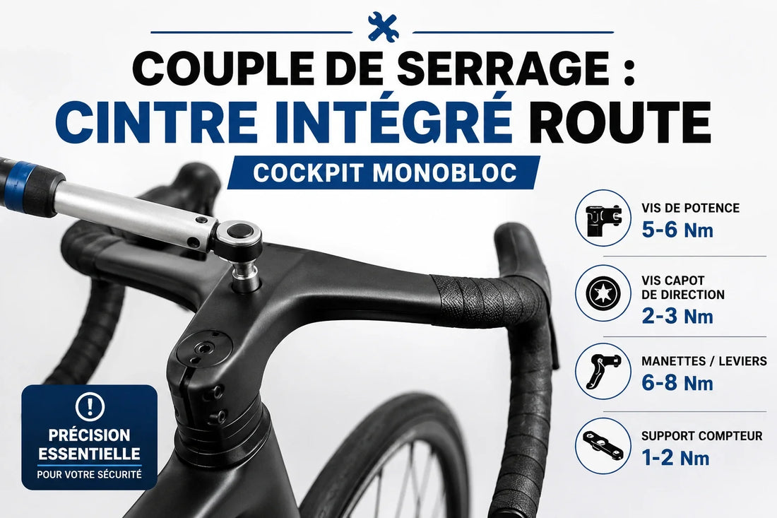 Couple de serrage : Cintre intégré route (cockpit monobloc)