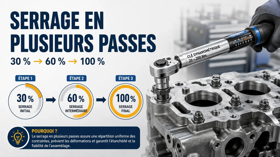 Serrage en plusieurs passes (30-60-100 %)