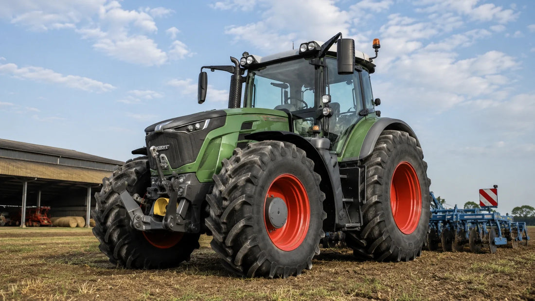 Tracteur agricole : roues avant et arrière