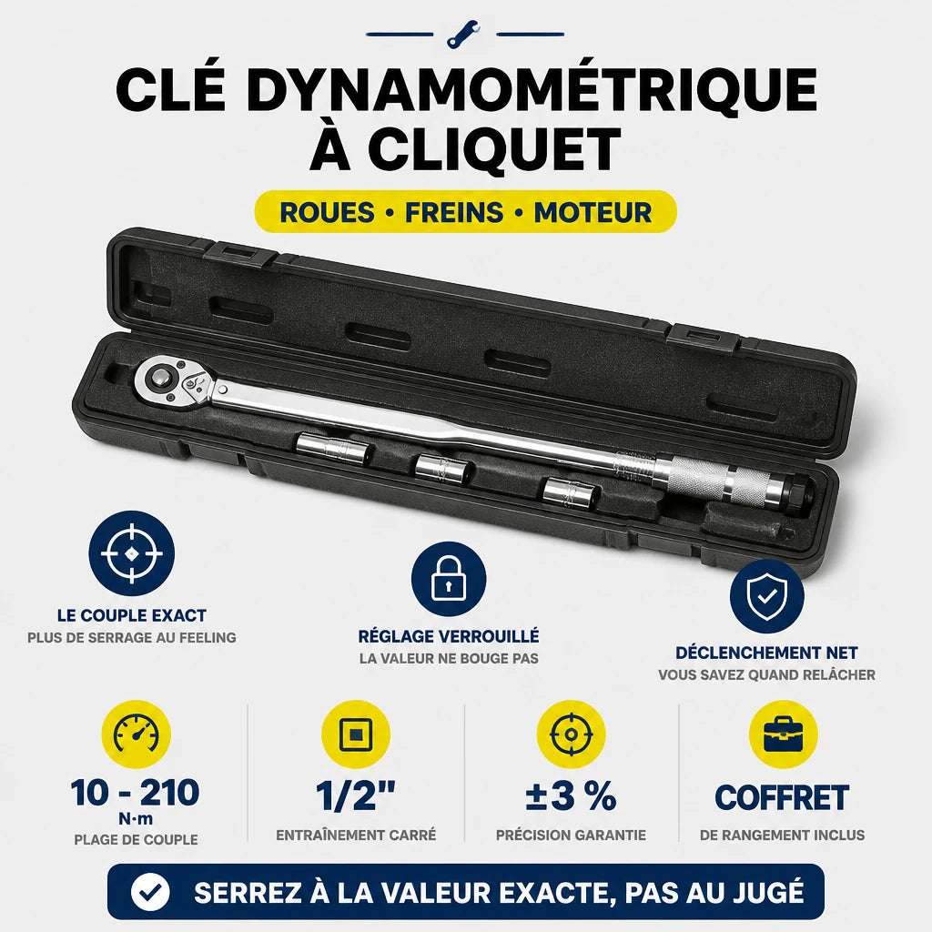 Clé Dynamométrique 1/2" L'Outil Unique Auto & Moto