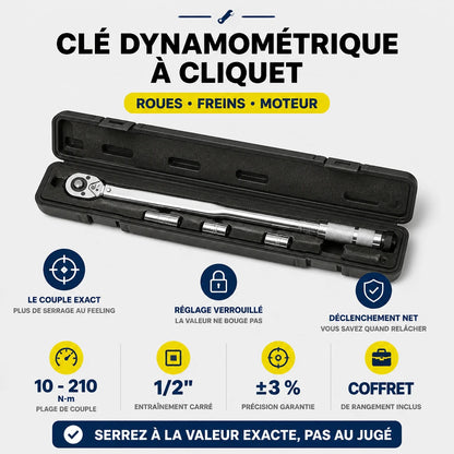 Clé Dynamométrique 1/2" L'Outil Unique Auto & Moto