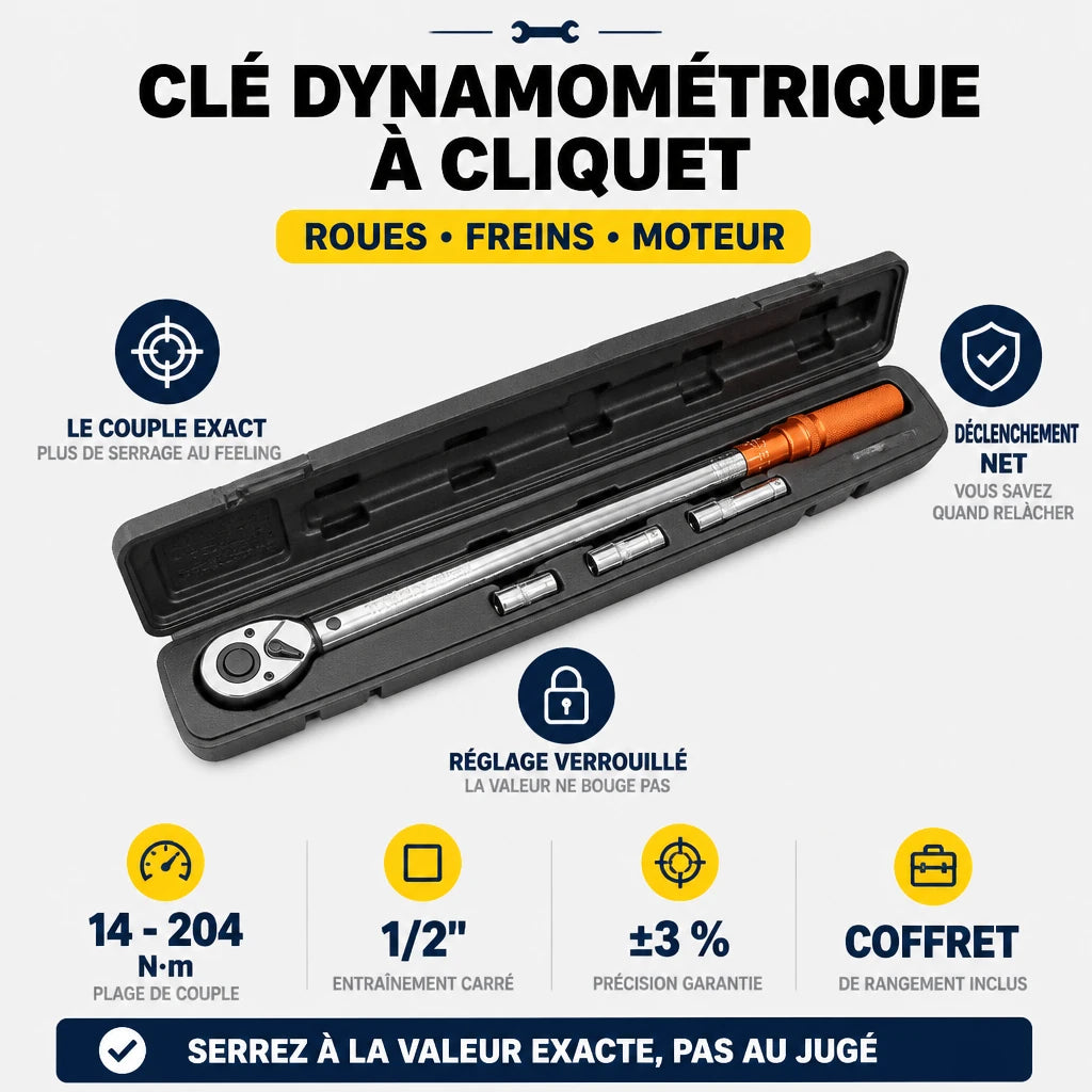 Clé Dynamométrique 1/2" Moteur & Trains Roulants