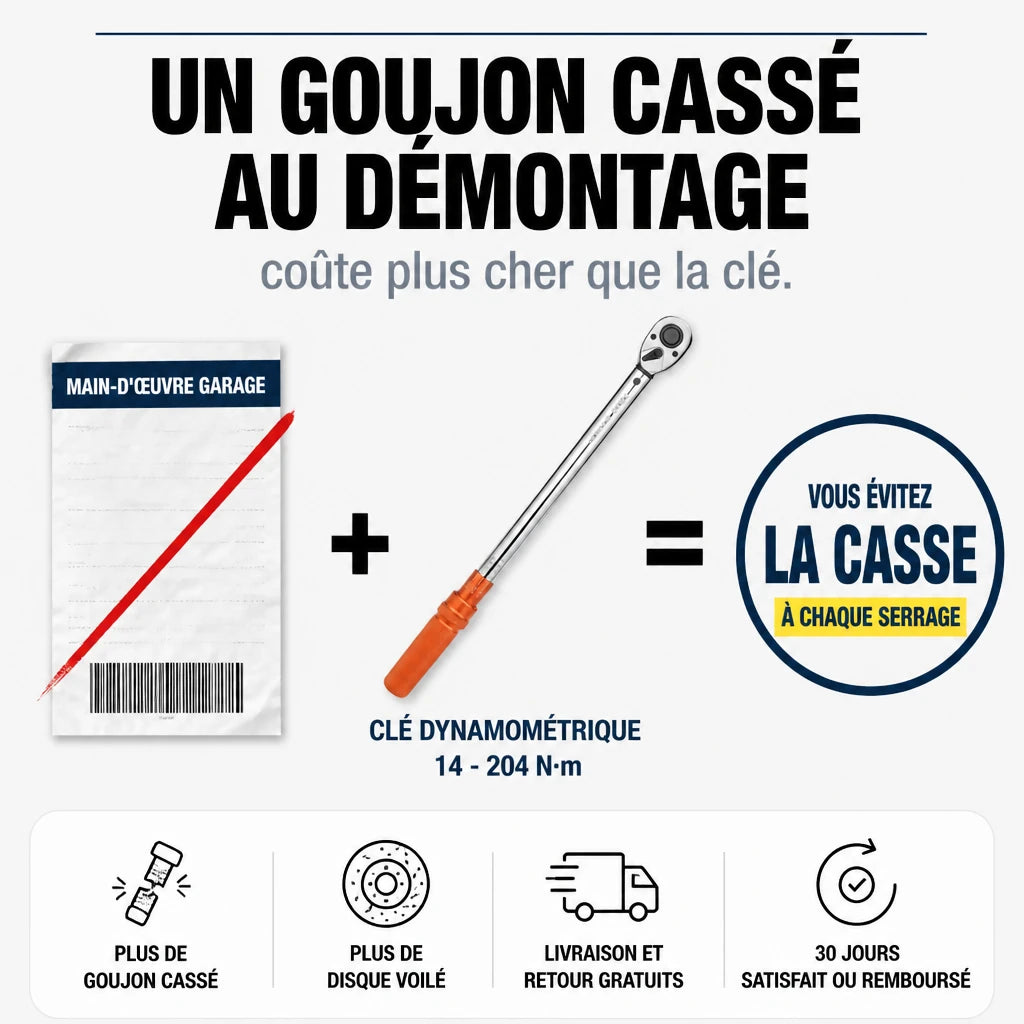 Clé Dynamométrique 1/2" Précision Certifiée