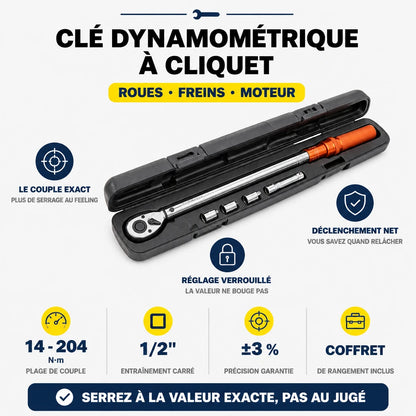 Clé Dynamométrique 1/2" Précision Certifiée