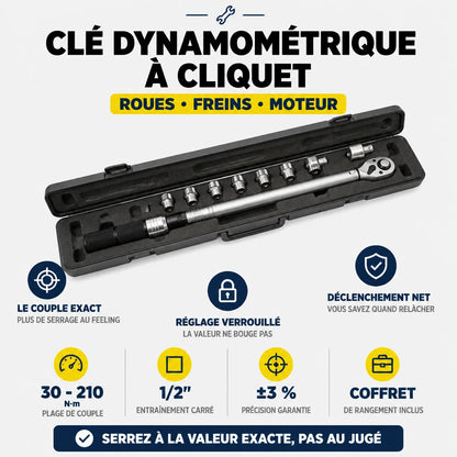 Clé Dynamométrique 1/2" Roues & Mécanique Générale