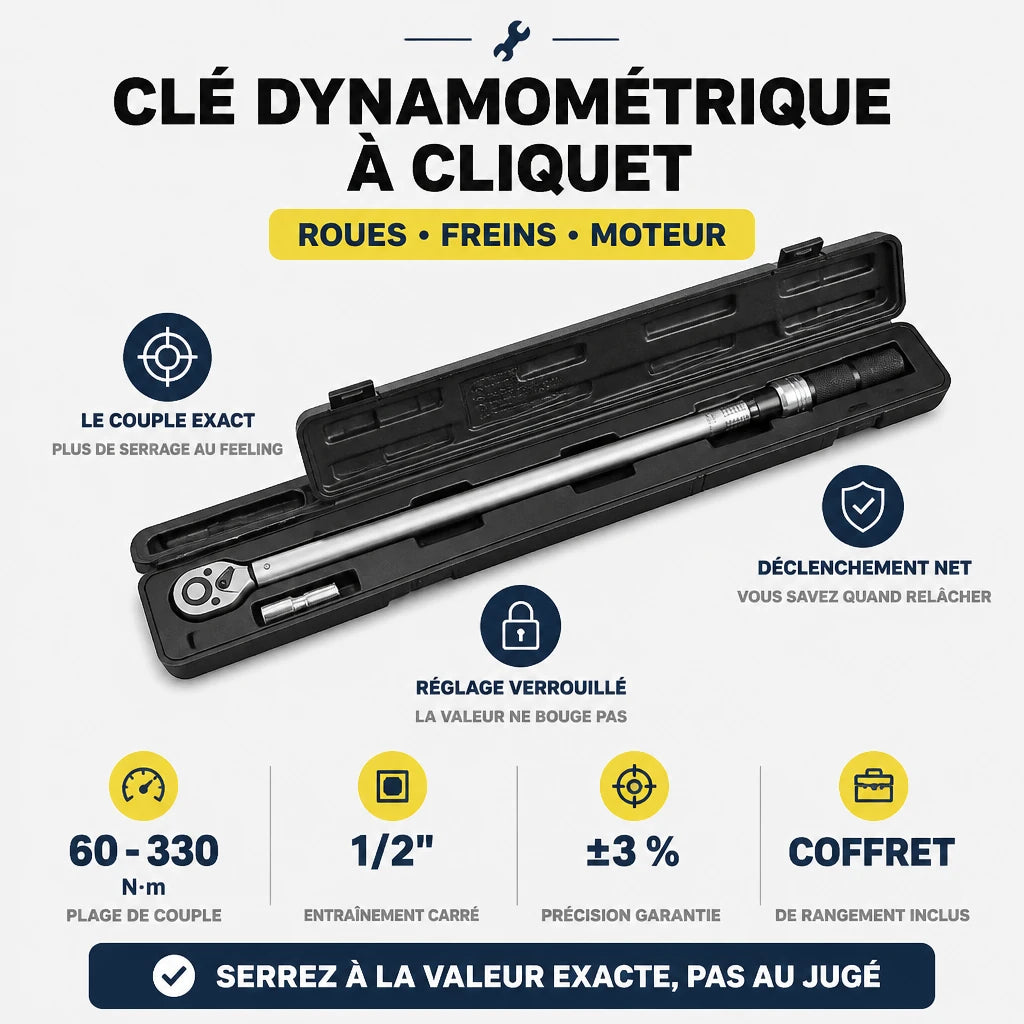 Clé Dynamométrique 1/2" Spécial Roues & Châssis Renforcée