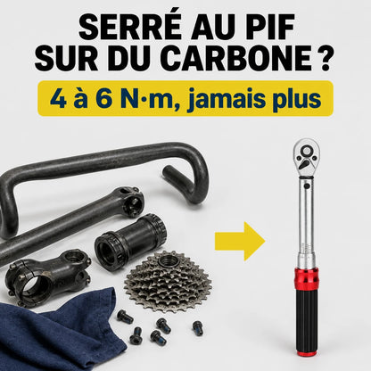 Clé Dynamométrique 1/4" Kit Entretien Vélo & Moto