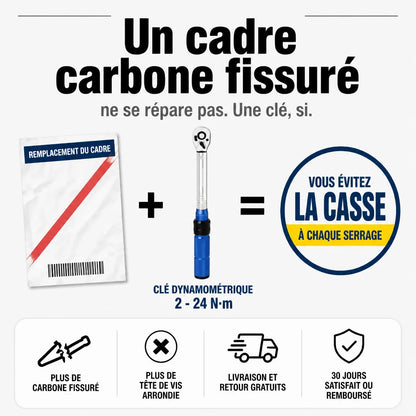 Clé Dynamométrique 1/4" Kit Spécial Vélo & Carbone