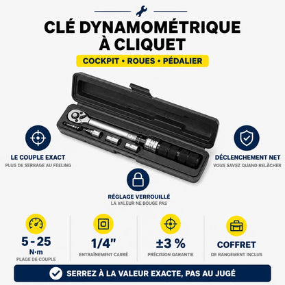 Clé Dynamométrique 1/4" Spécial Vélo & Carters