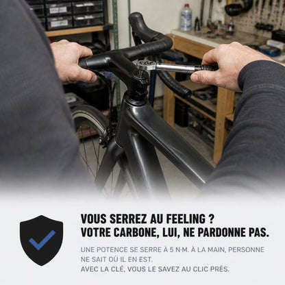 Clé Dynamométrique 1/4" Spéciale Vélo Kit Carbone