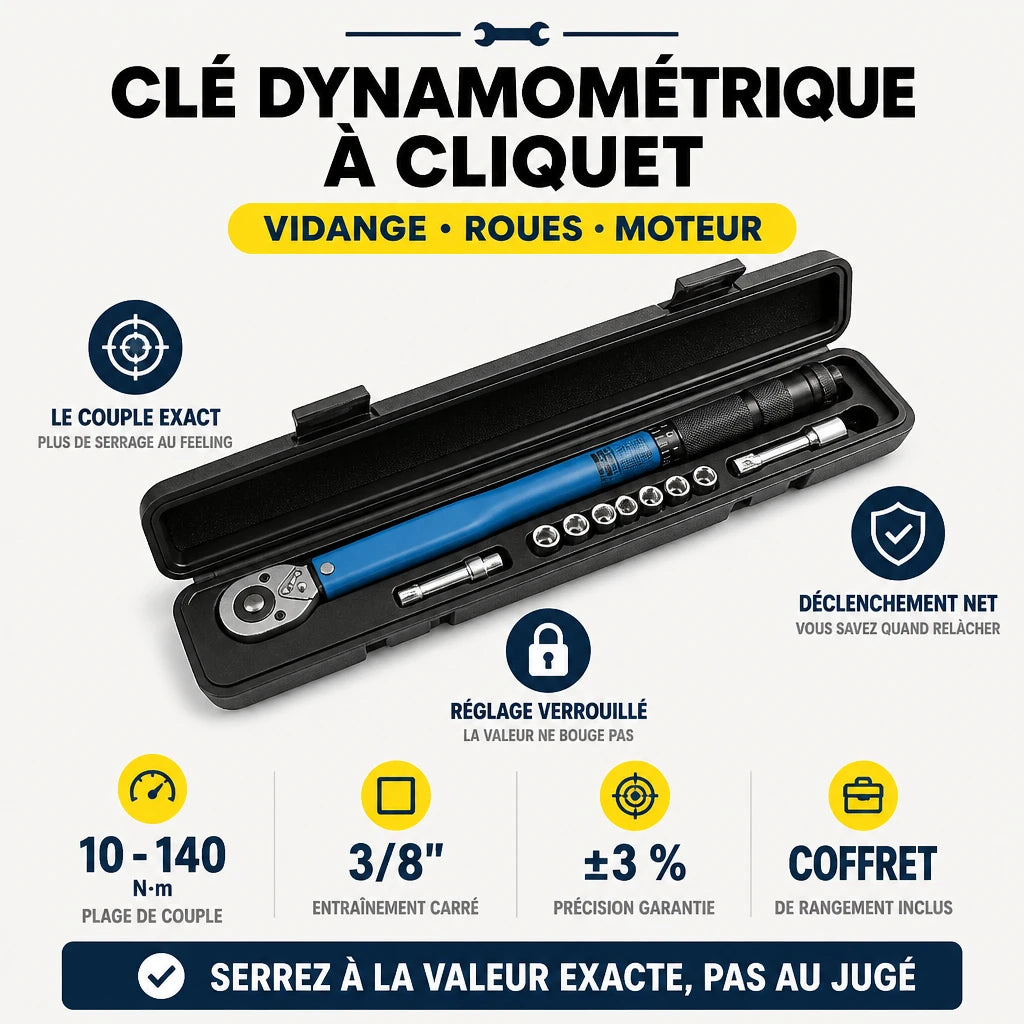 Clé Dynamométrique 3/8" L'Universelle Auto & Moto
