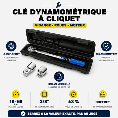 Clé Dynamométrique 3/8" Polyvalence Auto & Moto