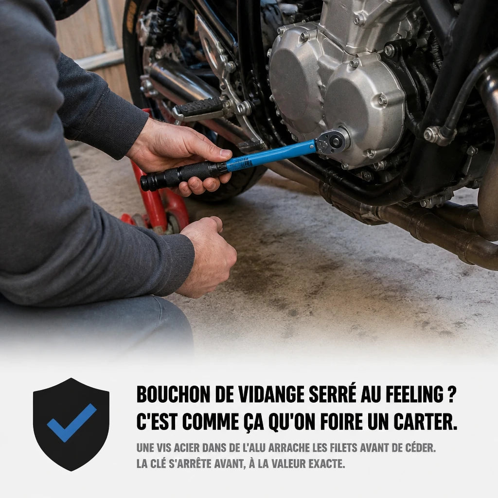 Clé Dynamométrique 3/8" Protection Filetages Aluminium