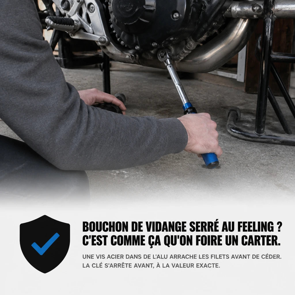 Clé Dynamométrique 3/8" Serrage Précis Vélo & Moto