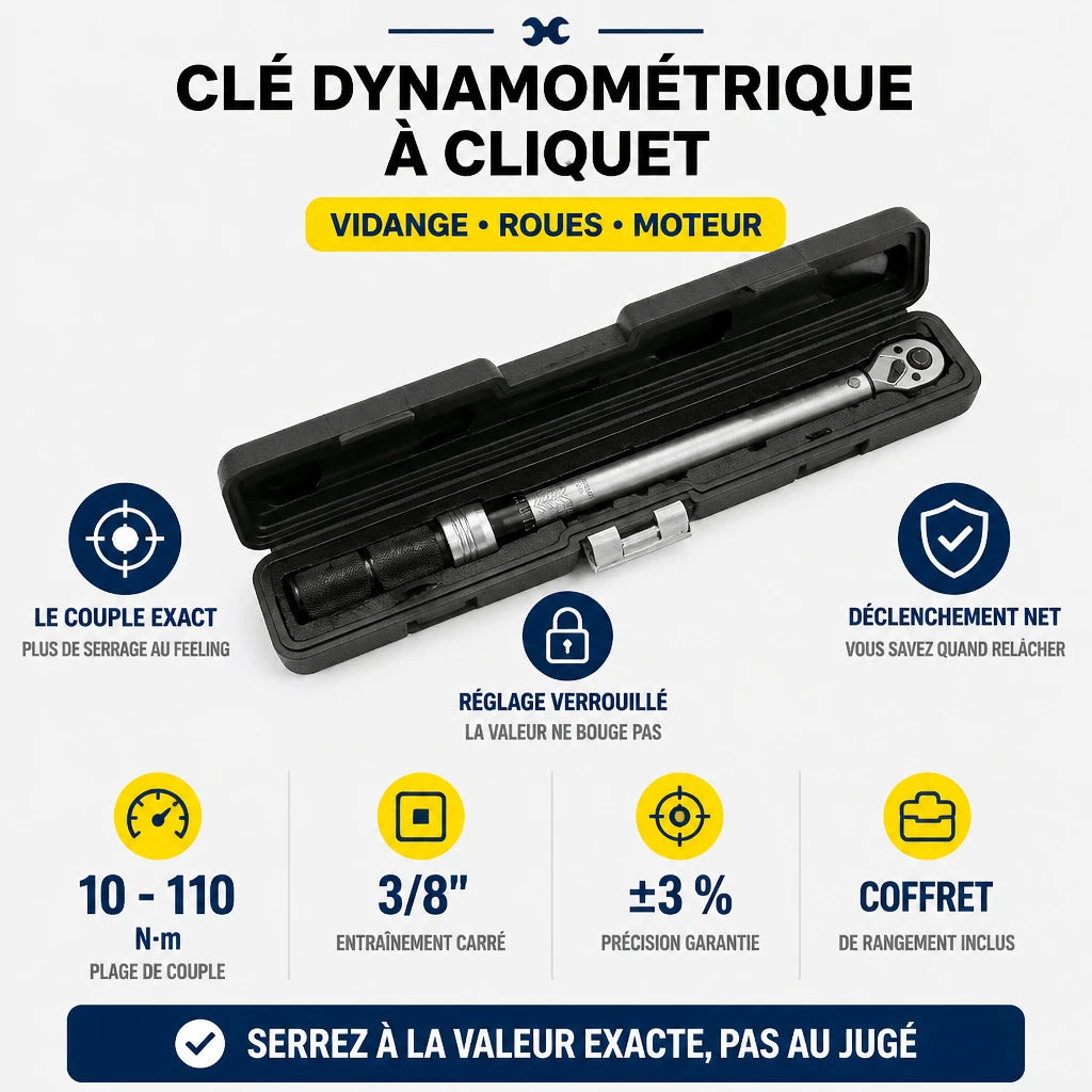 Clé Dynamométrique 3/8" Standard Pro Maintenance