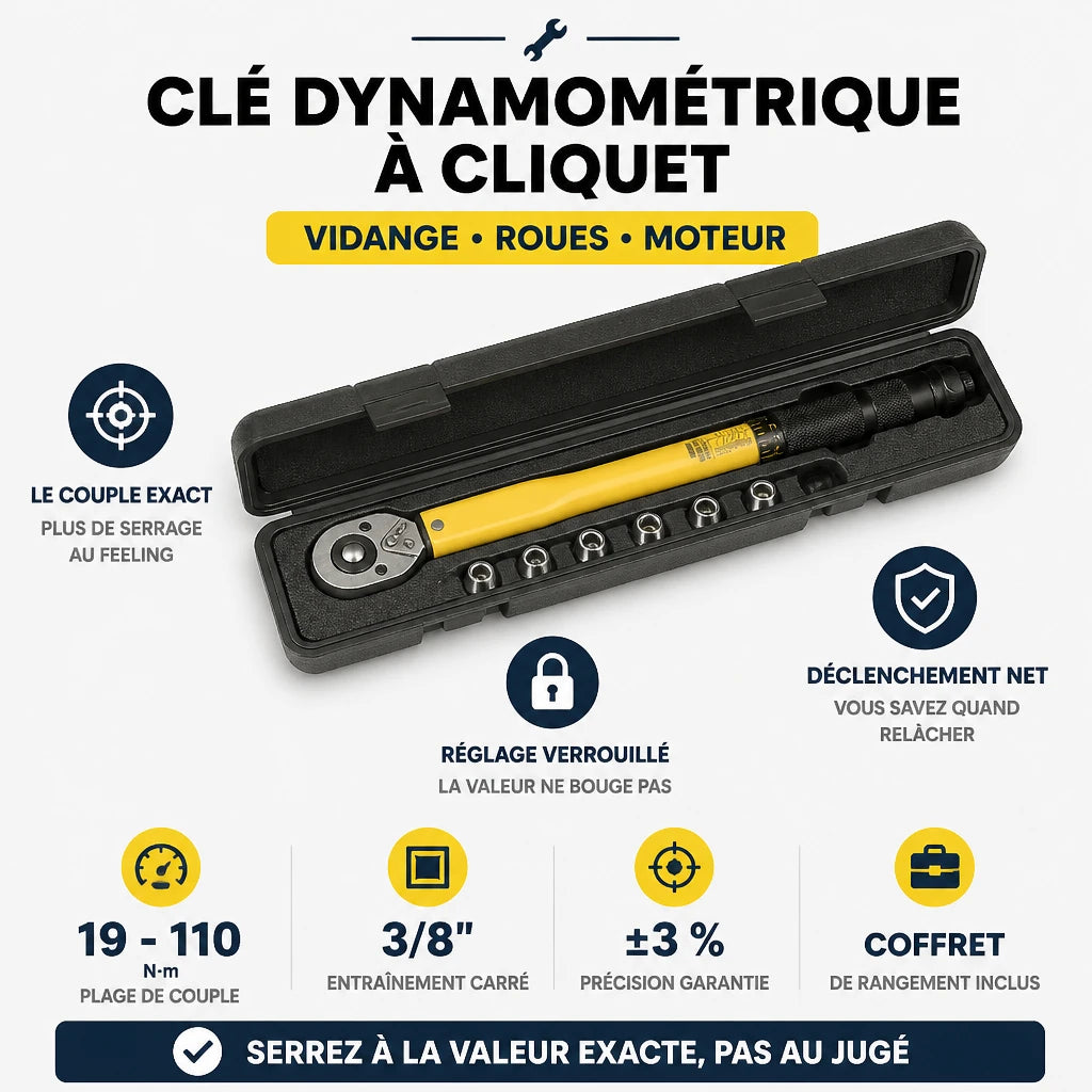 Clé Dynamométrique 3/8" Standard Universel Atelier