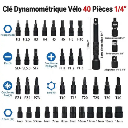 Clé Dynamométrique Digitale 1/4" Kit Précision Ultime