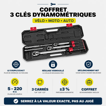Clé Dynamométrique Coffret Kit Atelier Complet
