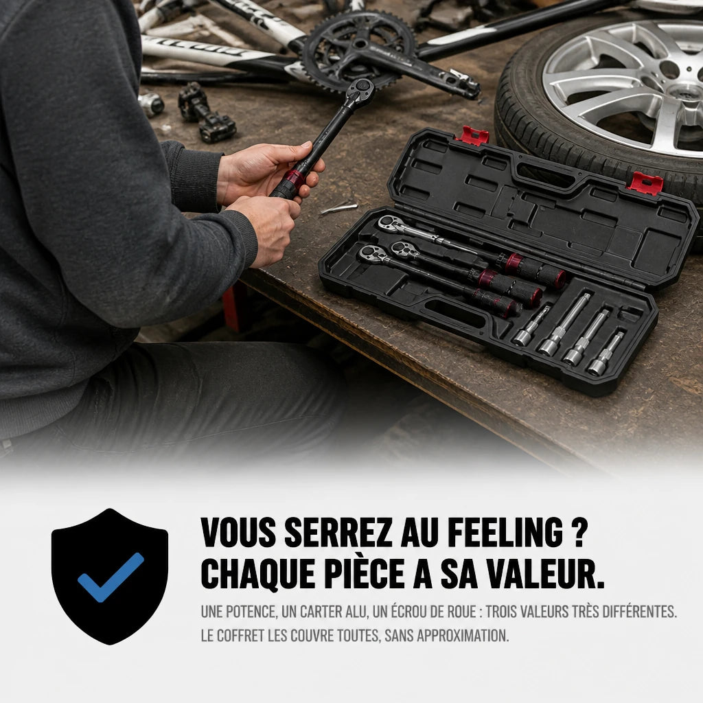 Clé Dynamométrique Coffret Kit Auto, Moto & Vélo