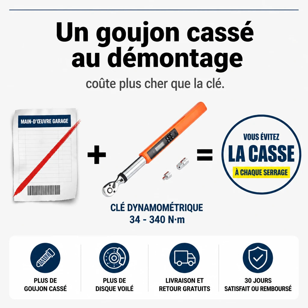 Clé Dynamométrique Digitale 1/2" Haute Capacité & Précision