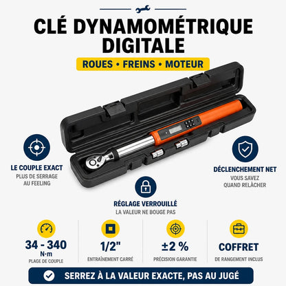 Clé Dynamométrique Digitale 1/2" Haute Capacité & Précision