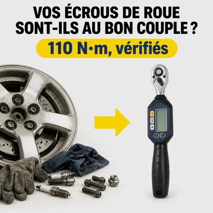 Clé Dynamométrique Digitale 1/2" Précision Auto Moteur & Châssis