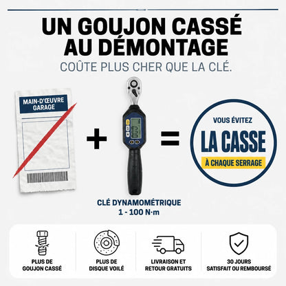 Clé Dynamométrique Digitale 1/2" Précision Auto Moteur & Châssis