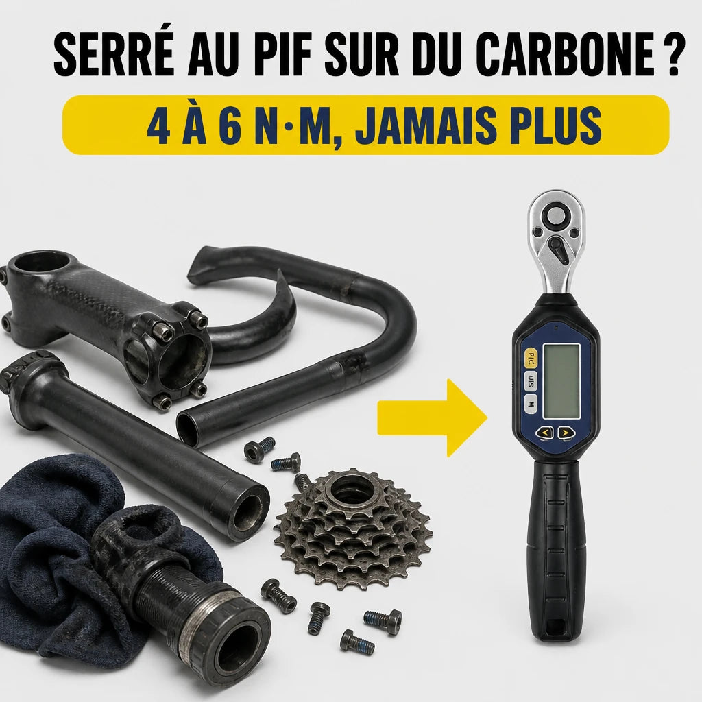 Clé Dynamométrique Digitale 1/4" Précision Micro-Serrage Vélo