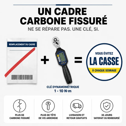 Clé Dynamométrique Digitale 1/4" Précision Micro-Serrage Vélo
