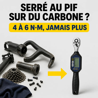 Clé Dynamométrique Digitale 1/4" Vélo Carbone & VTT