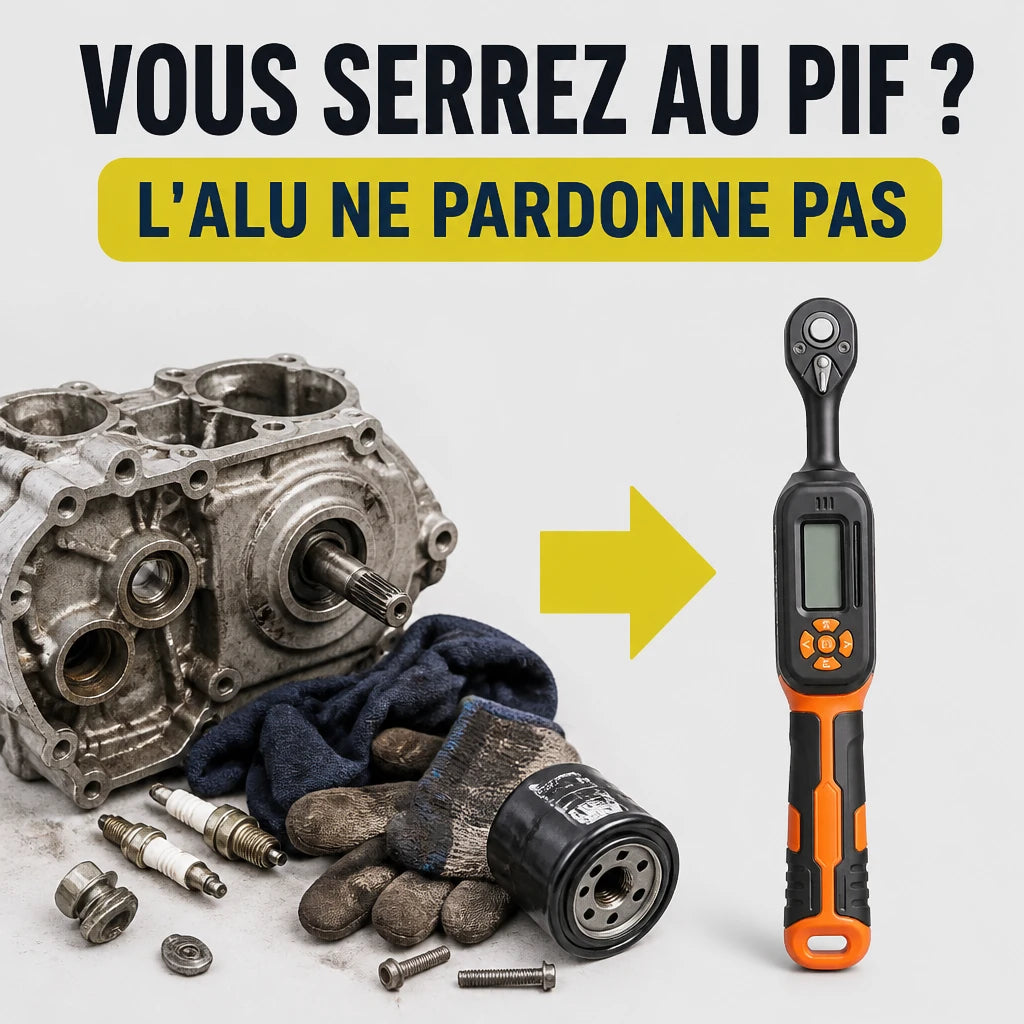 Clé Dynamométrique Digitale 3/8" Serrage Polyvalent Moto & Moteur
