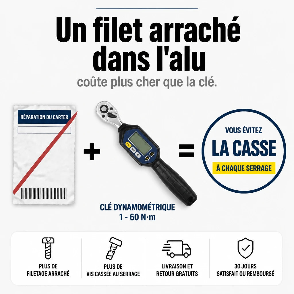 Clé Dynamométrique Digitale 3/8" Spécial Moteur & Moto