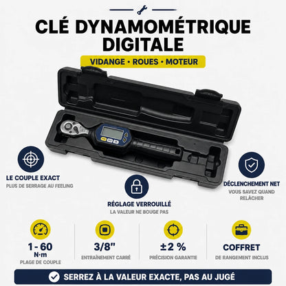 Clé Dynamométrique Digitale 3/8" Spécial Moteur & Moto