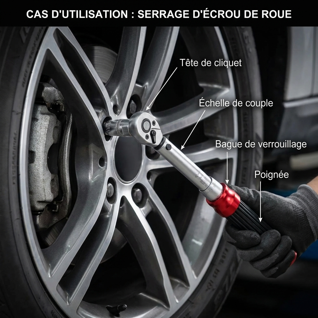 Clé Dynamométrique 3/8" Standard Pro Maintenance — serrage des écrous de roue